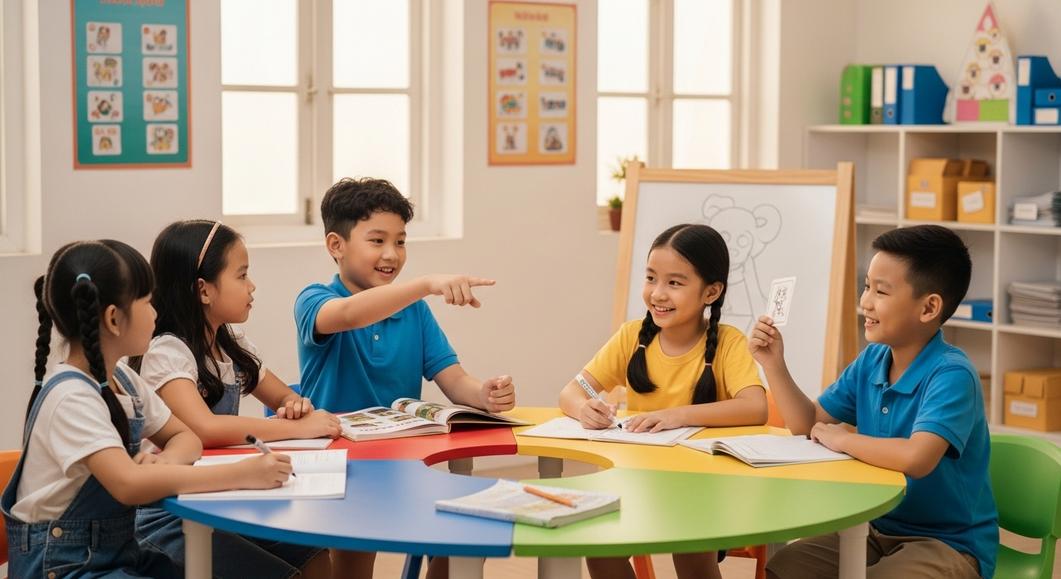 Các bé học tiếng Anh chứng chỉ Starters tại lớp học VAIC