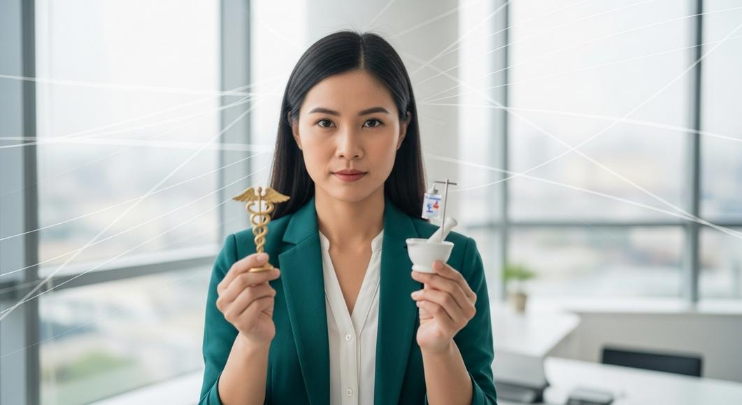 So sánh biểu tượng ngành y và dược: caduceus, chày cối