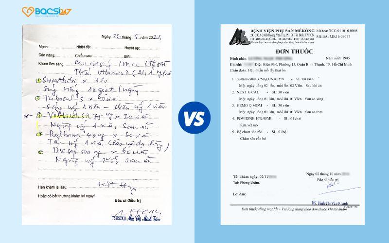 So sánh đơn thuốc viết tay và đơn thuốc điện tử
