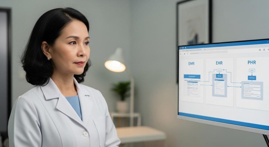 So sánh EMR, EHR và PHR